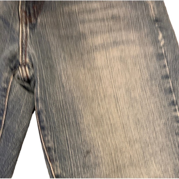 Levi's 515 Mid Rise Boot Cut Size 8 Medium Wash Raw Hem Ladies Jeans - Picture 10 of 12